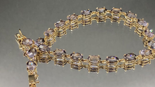 11 ctw. Platinum Spinel Link Bracelet (7.25 in.)